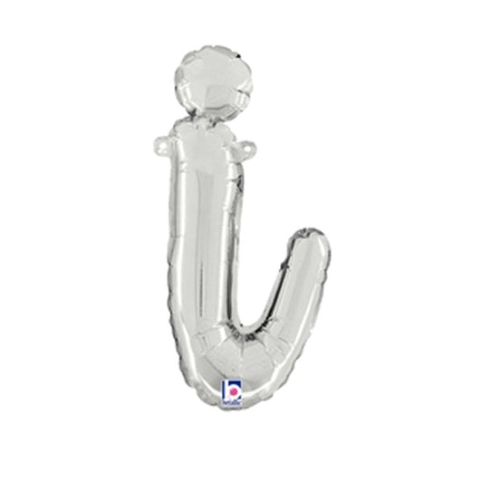 14 inch SCRIPT LETTER I - SILVER (AIR-FILL ONLY) | USA Decoration®