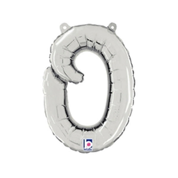 14 inch SCRIPT LETTER O - SILVER (AIR-FILL ONLY) | USA Decoration®
