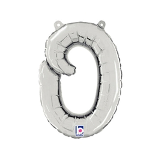 14 inch SCRIPT LETTER O - SILVER (AIR-FILL ONLY) | USA Decoration®