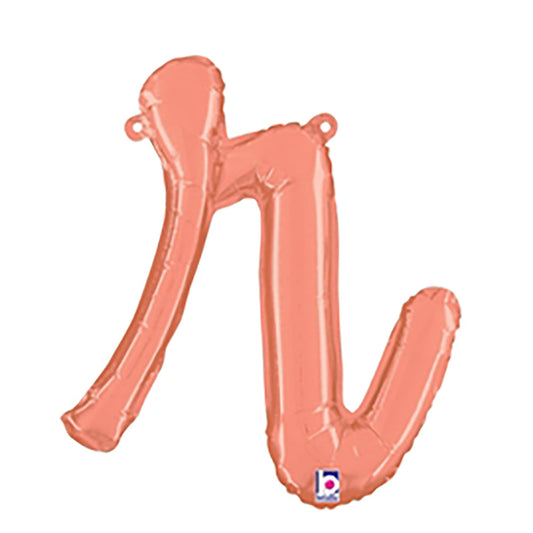 14 inch SCRIPT LETTER R - ROSE GOLD (AIR-FILL ONLY) | USA Decoration®