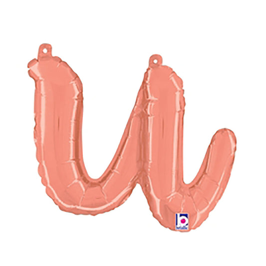 14 inch SCRIPT LETTER U - ROSE GOLD (AIR-FILL ONLY) | USA Decoration®
