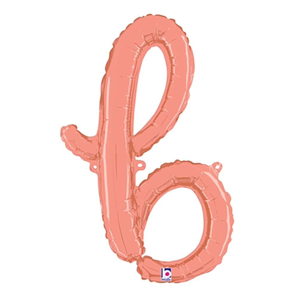 24 inch SCRIPT LETTER B - ROSE GOLD (AIR-FILL ONLY) | USA Decoration®