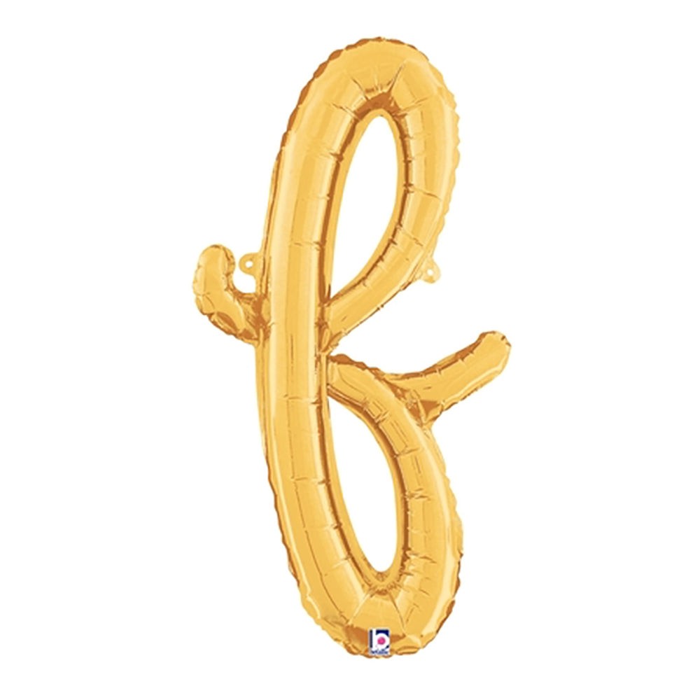 24 inch SCRIPT LETTER F GOLD (AIR-FILL ONLY) | USA Decoration®
