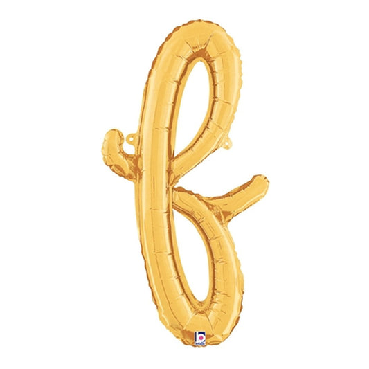 24 inch SCRIPT LETTER F GOLD (AIR-FILL ONLY) | USA Decoration®