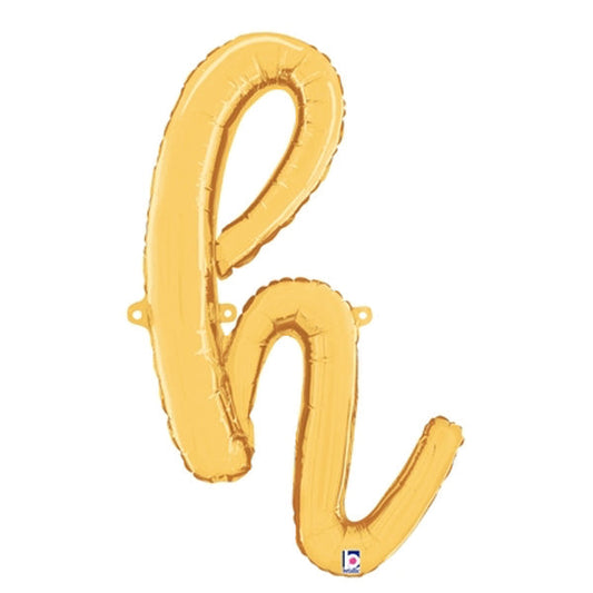 24 inch SCRIPT LETTER H GOLD (AIR-FILL ONLY) | USA Decoration®