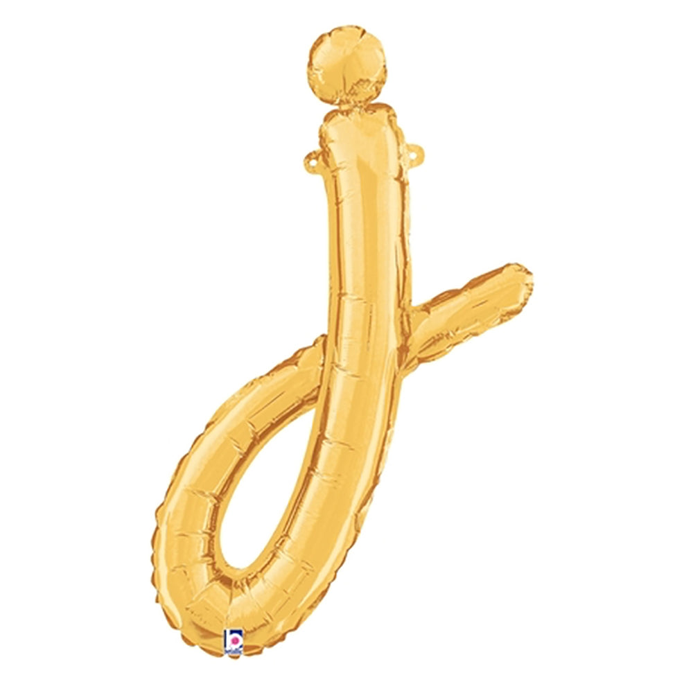 24 inch SCRIPT LETTER J GOLD (AIR-FILL ONLY) | USA Decoration®