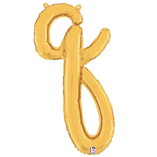 24 inch SCRIPT LETTER Q GOLD (AIR-FILL ONLY) | USA Decoration®