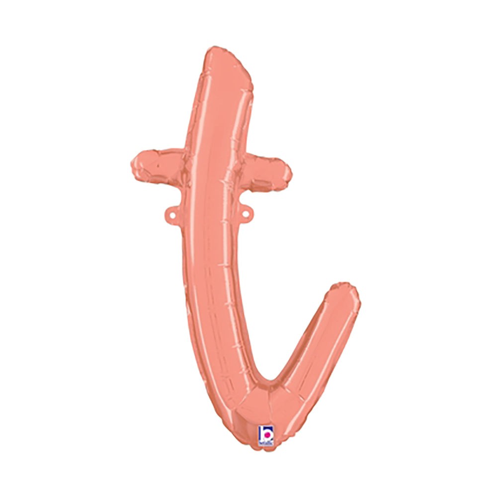 24 inch SCRIPT LETTER T - ROSE GOLD (AIR-FILL ONLY) | USA Decoration®