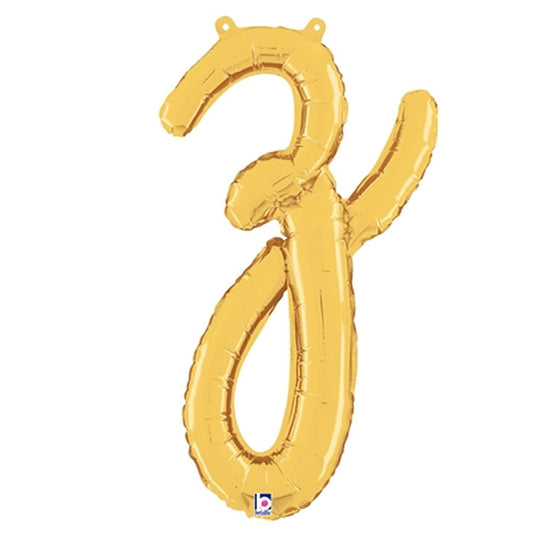 24 inch SCRIPT LETTER Z GOLD (AIR-FILL ONLY) | USA Decoration®