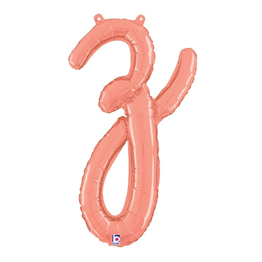 24 inch SCRIPT LETTER Z - ROSE GOLD (AIR-FILL ONLY) | USA Decoration®