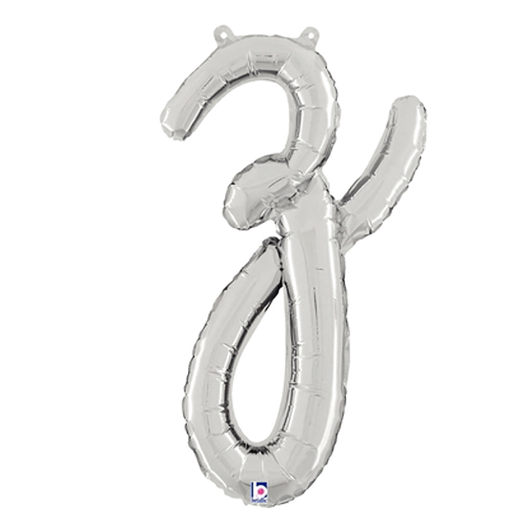 24 inch SCRIPT LETTER Z SILVER (AIR-FILL ONLY) | USA Decoration®