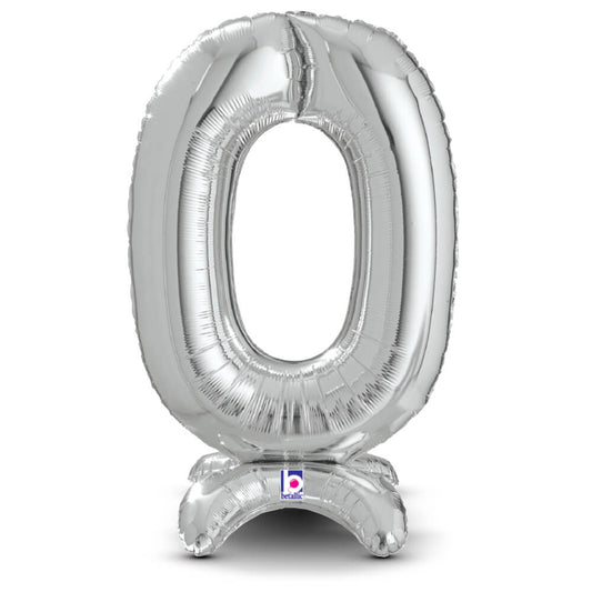 25 inch STANDUPS NUMBER 0 - SILVER (AIR-FILL ONLY) | USA Decoration®