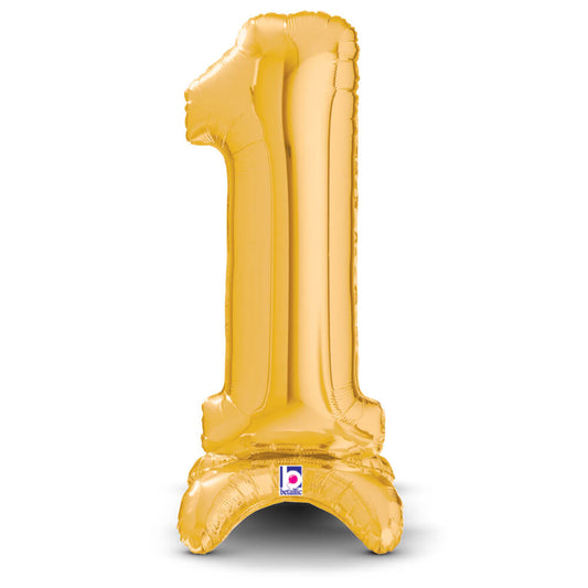 25 inch STANDUPS NUMBER 1 - GOLD (AIR-FILL ONLY) | USA Decoration®