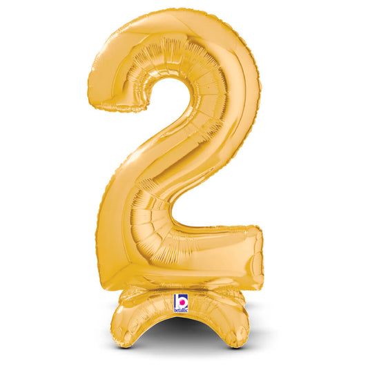 25 inch STANDUPS NUMBER 2 - GOLD (AIR-FILL ONLY) | USA Decoration®