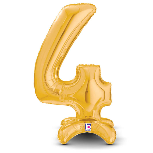 25 inch STANDUPS NUMBER 4 - GOLD (AIR-FILL ONLY) | USA Decoration®