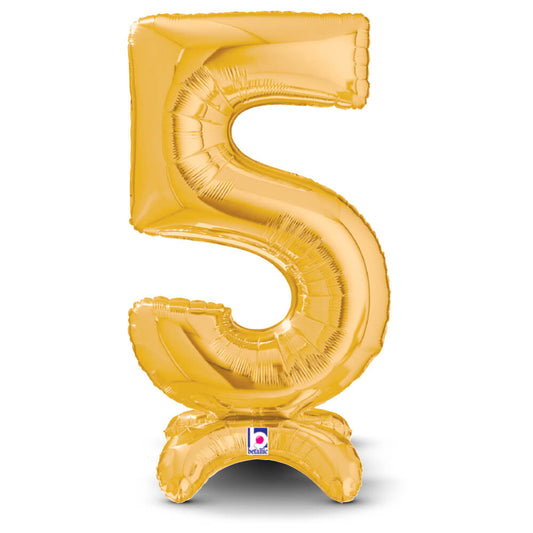 25 inch STANDUPS NUMBER 5 - GOLD (AIR-FILL ONLY) | USA Decoration®