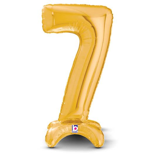 25 inch STANDUPS NUMBER 7 - GOLD (AIR-FILL ONLY) | USA Decoration®