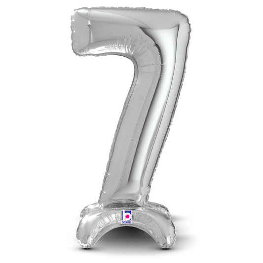25 inch STANDUPS NUMBER 7 - SILVER (AIR-FILL ONLY) | USA Decoration®