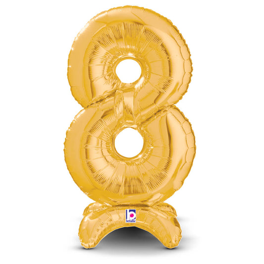 25 inch STANDUPS NUMBER 8 - GOLD (AIR-FILL ONLY) | USA Decoration®
