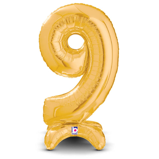 25 inch STANDUPS NUMBER 9 - GOLD (AIR-FILL ONLY) | USA Decoration®