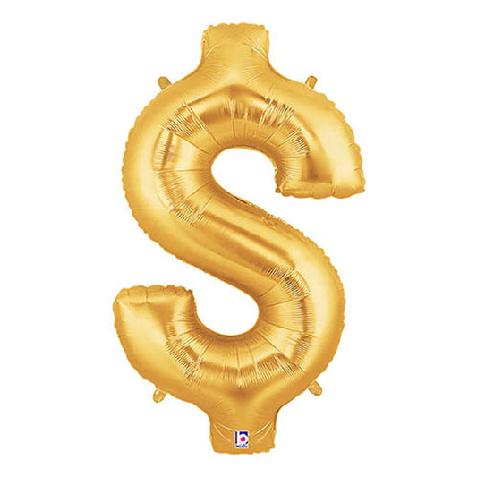 40 inch DOLLAR SIGN $ - GOLD MEGALOON | USA Decoration®