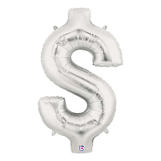 40 inch DOLLAR SIGN $ - SILVER MEGALOON | USA Decoration®