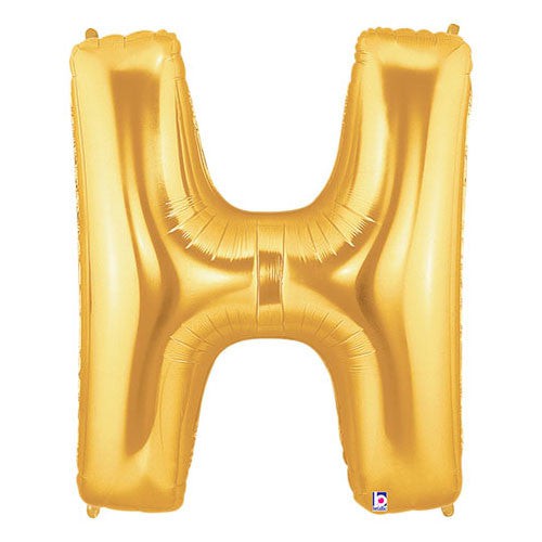 40 inch LETTER H - GOLD MEGALOON | USA Decoration®