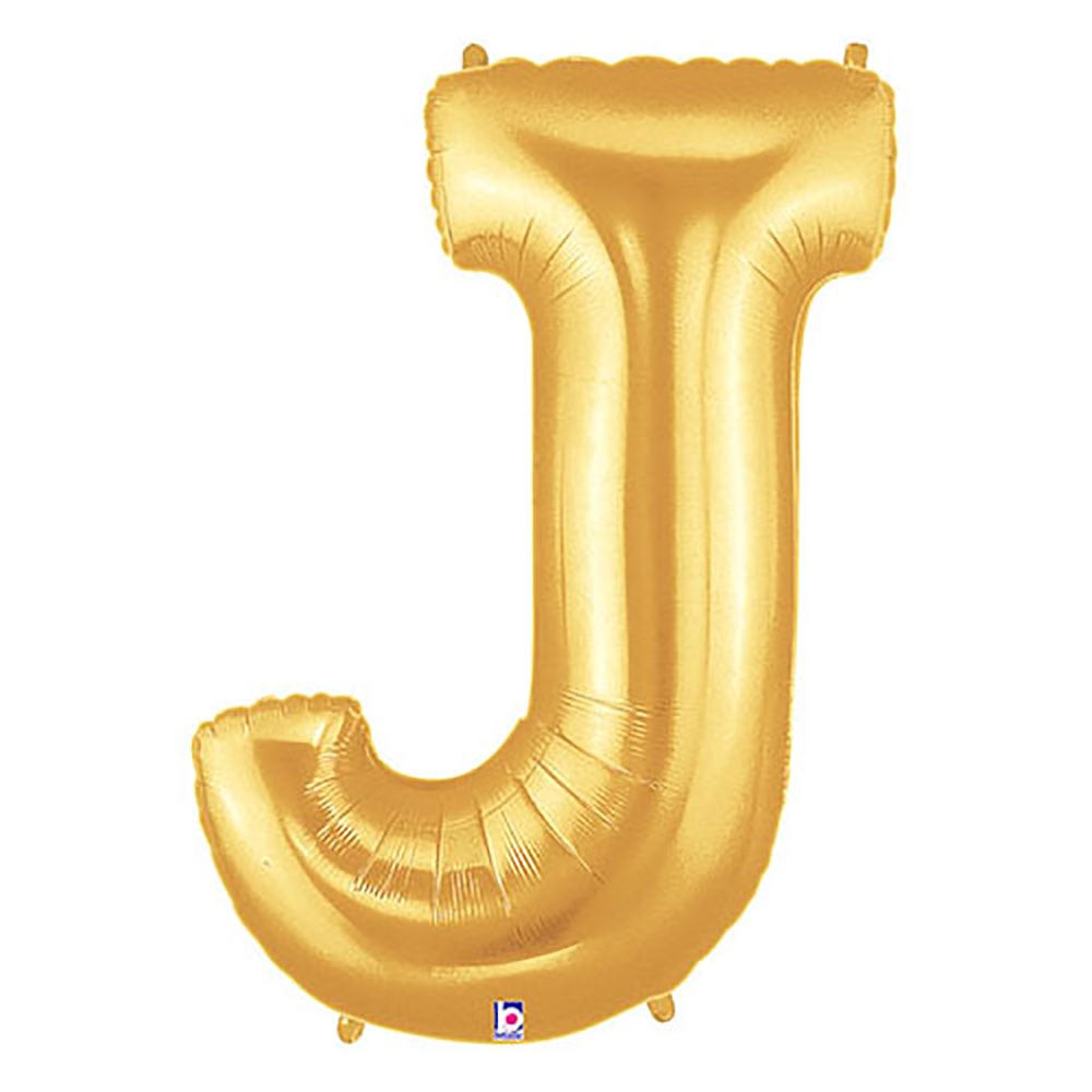 40 inch LETTER J - GOLD MEGALOON | USA Decoration®