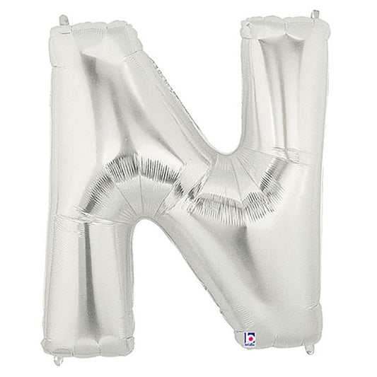 40 inch LETTER N - SILVER MEGALOON | USA Decoration®