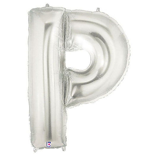 40 inch LETTER P - SILVER MEGALOON | USA Decoration®