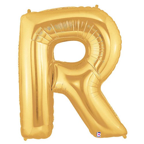 40 inch LETTER R - GOLD MEGALOON | USA Decoration®