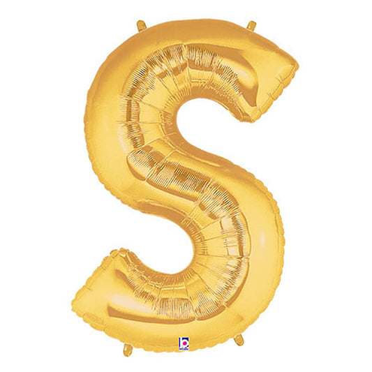 40 inch LETTER S - GOLD MEGALOON | USA Decoration®