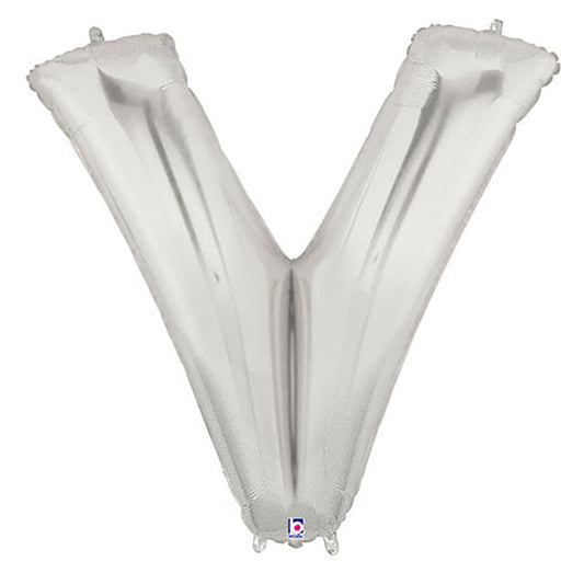 40 inch LETTER V - SILVER MEGALOON | USA Decoration®