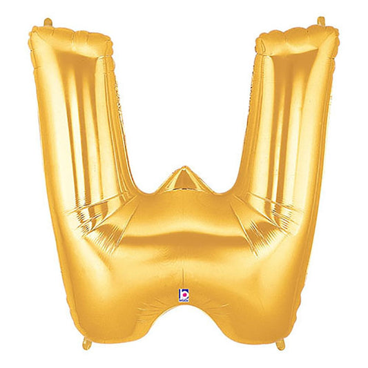 40 inch LETTER W - GOLD MEGALOON | USA Decoration®
