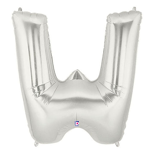 40 inch LETTER W - SILVER MEGALOON | USA Decoration®