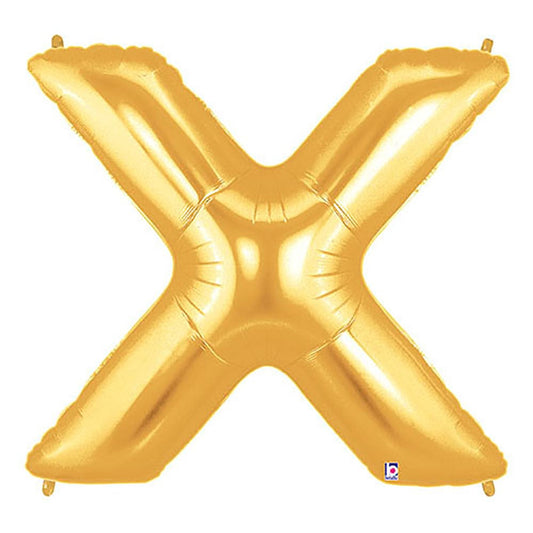 40 inch LETTER X - GOLD MEGALOON | USA Decoration®