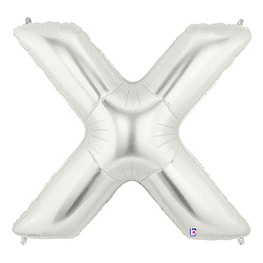 40 inch LETTER X - SILVER MEGALOON | USA Decoration®
