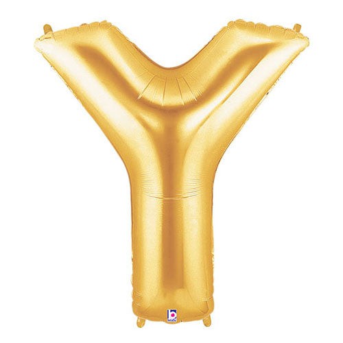 40 inch LETTER Y - GOLD MEGALOON | USA Decoration®