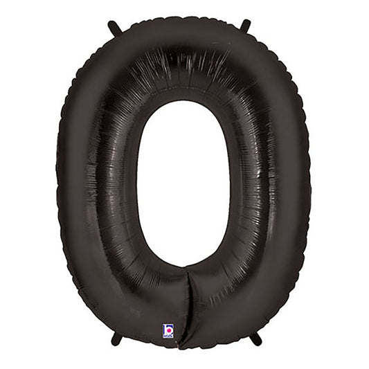 40 inch NUMBER 0 - BLACK MEGALOON | USA Decoration®