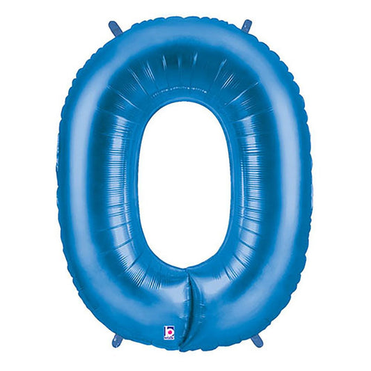40 inch NUMBER 0 - BLUE MEGALOON | USA Decoration®