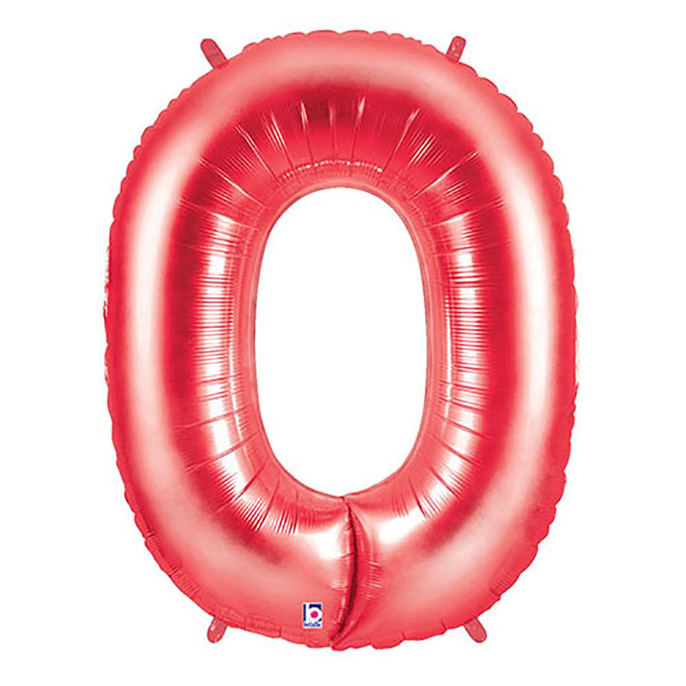 40 inch NUMBER 0 - RED MEGALOON | USA Decoration®
