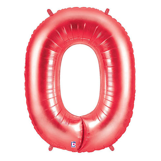 40 inch NUMBER 0 - RED MEGALOON | USA Decoration®