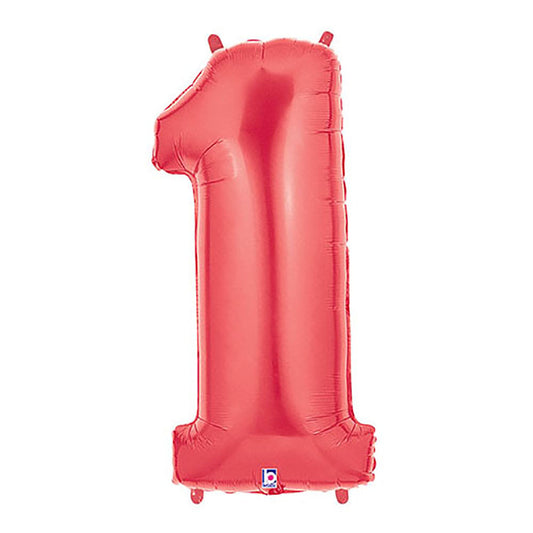 40 inch NUMBER 1 - RED MEGALOON | USA Decoration®