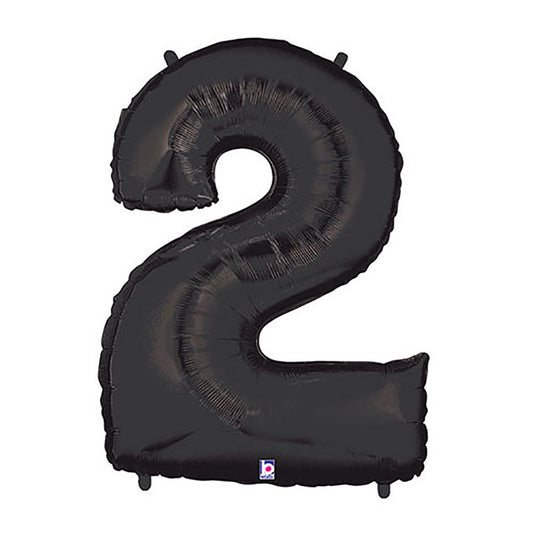 40 inch NUMBER 2 - BLACK MEGALOON | USA Decoration®