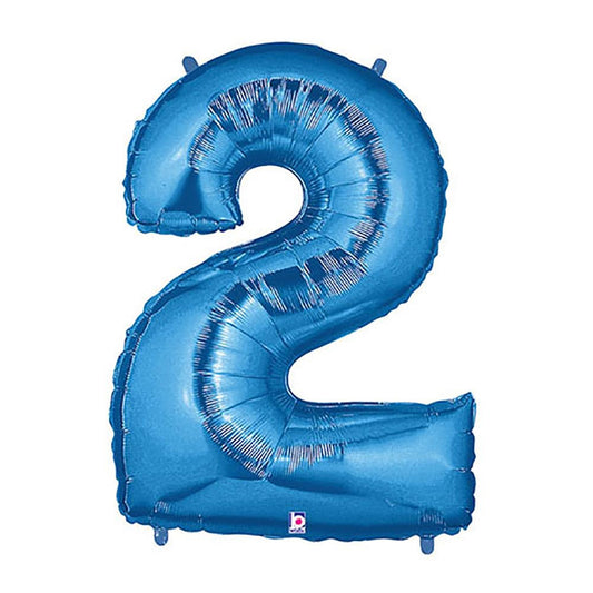40 inch NUMBER 2 - BLUE MEGALOON | USA Decoration®