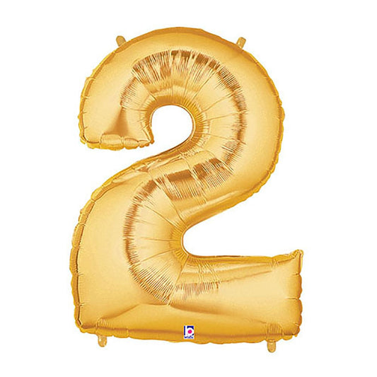 40 inch NUMBER 2 - GOLD MEGALOON | USA Decoration®