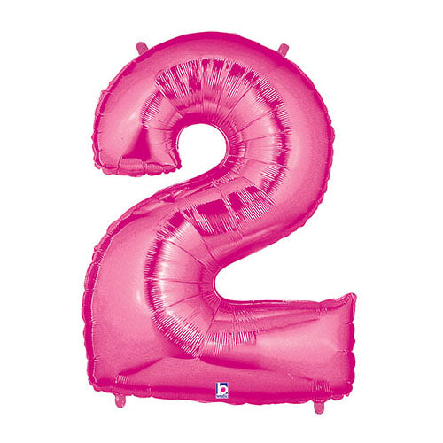 40 inch NUMBER 2 - PINK MEGALOON | USA Decoration®