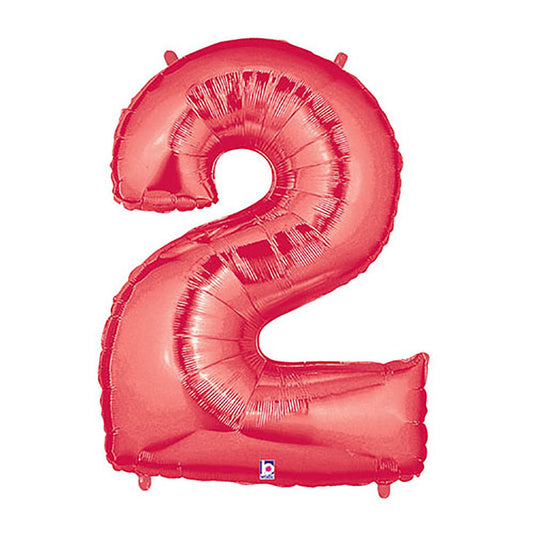 40 inch NUMBER 2 - RED MEGALOON | USA Decoration®