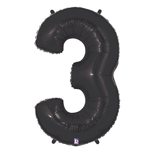 40 inch NUMBER 3 - BLACK MEGALOON | USA Decoration®