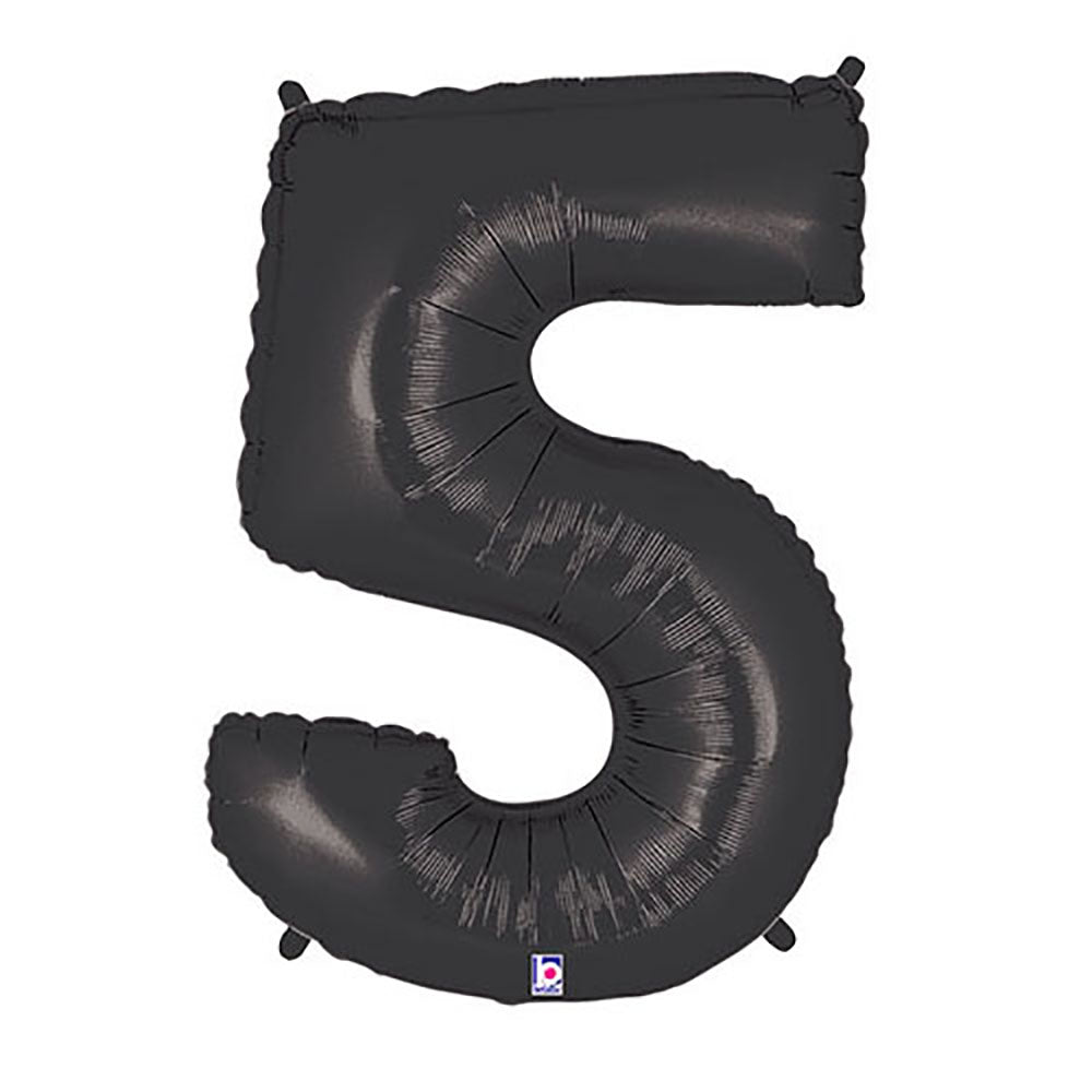 40 inch NUMBER 5 - BLACK MEGALOON | USA Decoration®
